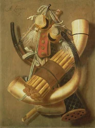 Stilleven van jachtaccessoires